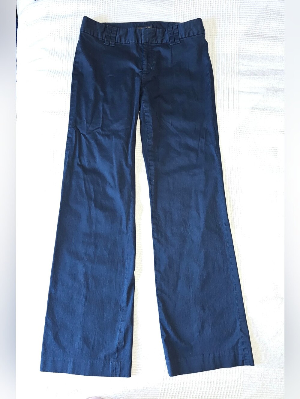 Banana Republic Navy Blue Mid Rise Stretch Boot Cut Trousers Tailored Pants Sz 4